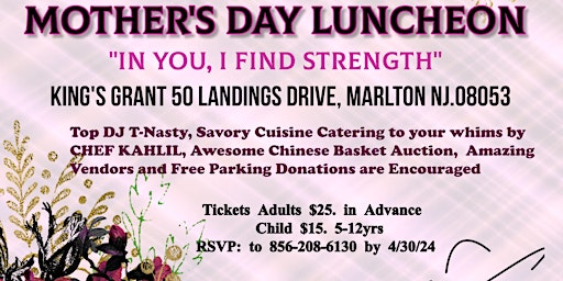 Image principale de Mother's Day Luncheon "In You, I Find Strength"