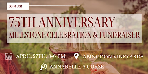 Primaire afbeelding van The Junior League of Bristol's 75th Anniversary Milestone Celebration & Fundraiser