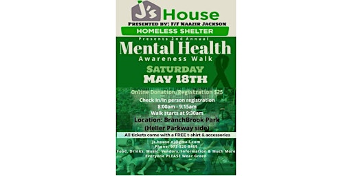 Primaire afbeelding van 2nd Annual Mental Health Awareness Walk