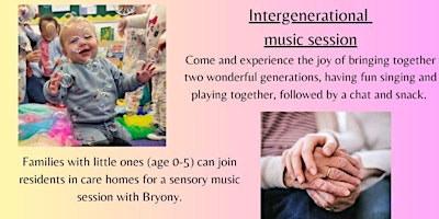 Primaire afbeelding van Sensory music session for 0-5 year olds and care home residents