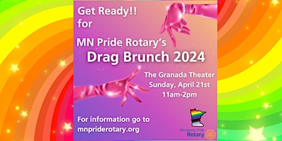 Imagem principal do evento MN Pride Rotary's Drag Brunch Fundraiser 2024! (21+)