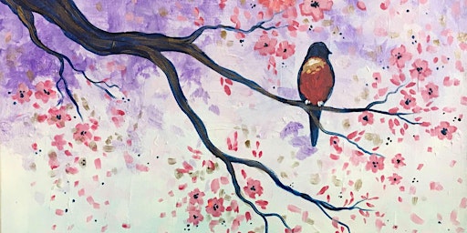 Image principale de Bird in the Blossoms - Paint and Sip by Classpop!™