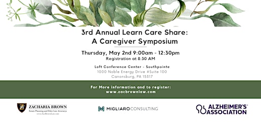 Primaire afbeelding van 3rd Annual Learn Care Share: A Caregiver Symposium