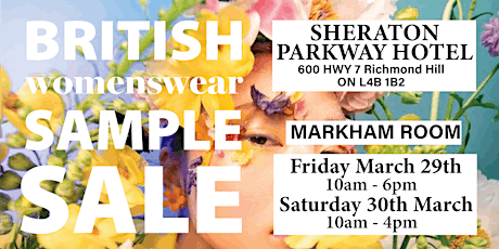 British fashion sample Sale