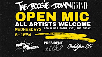 Primaire afbeelding van OPEN MIC WEDNESDAYS @BoogieDownGrind ☕️