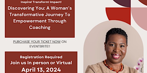 Imagem principal do evento Virtual - Discovering You: A  Woman's Transformative Journey to Empowerment