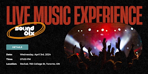 Primaire afbeelding van Sound 6ix: A Live Music Experience