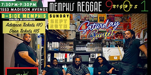 Imagem principal do evento Memphis Reggae Nights feat. Saturday Sunset and DJ Static