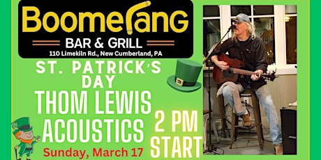 Live Music: Thom Lewis Acoustics @ Boomerang Bar primary image