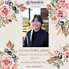Music Major Recital: Lynca Saito, piano primary image