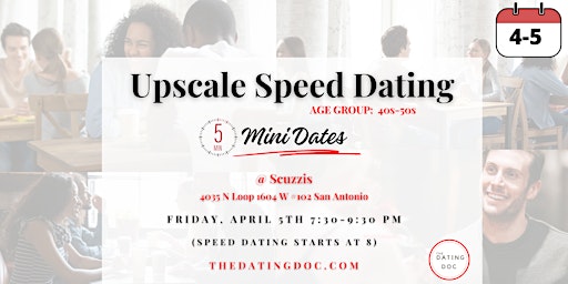 Primaire afbeelding van San Antonio Upscale Speed Dating (Ages: 40s-50s)