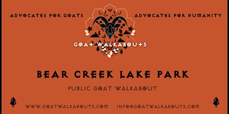 SUNSET GOAT WALKABOUT: (BEAR CREEK LAKE PARK)