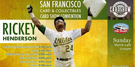 Imagem principal do evento Rickey Henderson signing, meet and greet at Cow Palace