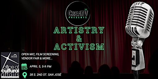 Imagem principal do evento CreaTV Presents - Artistry & Activism