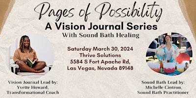 Imagem principal do evento Pages of Possibility Vision Journal Series with Sound Bath Release