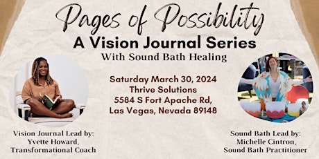 Pages of Possibility Vision Journal Series with Sound Bath Release
