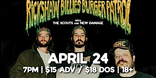 Rickshaw Billie's Burger Patrol w. The Scouts and New Damage primary image