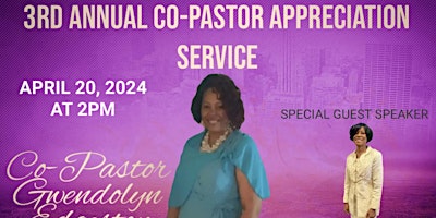 Primaire afbeelding van 3rd Annual Co-Pastor Appreciation Service