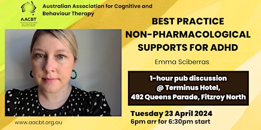 Pub Discussion Melbourne - Dr Emma Sciberras: ADHD  primärbild