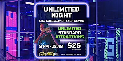 Imagem principal de Unlimited Night | Zap Zone XL