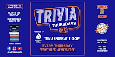 Trivia Night | Dave & Buster's - Louisville KY - THUR 7p @LeaderboardGames primary image