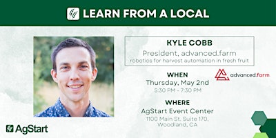 Imagem principal de Learn from a Local:  Kyle Cobb,  President of advanced.farm