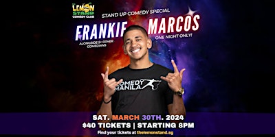 Hauptbild für Frankie Marcos | Saturday, March 30th @ The Lemon Stand