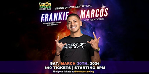 Frankie Marcos | Saturday, March 30th @ The Lemon Stand primary image