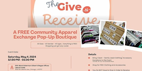 FREE Community Apparel Exchange Pop-up Boutique