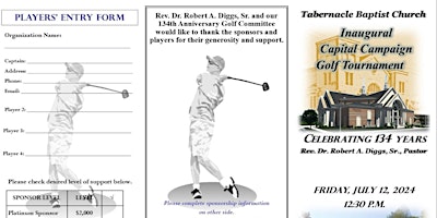 Hauptbild für Inaugural Capital Campaign Golf-Tournament