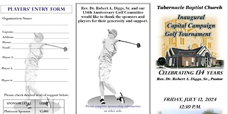 Inaugural Capital Campaign Golf-Tournament