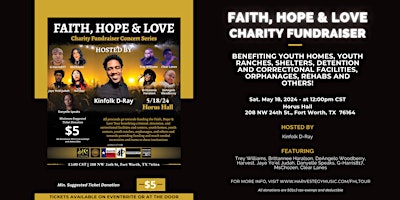 Hauptbild für Faith, Hope & Love Charity Fundraiser Concert - Fort Worth, TX