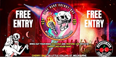 Imagem principal do evento Cherry-oke with live band at Cherry Bar, Friday April 19th RSVP for free!