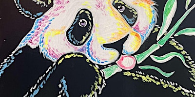 Imagem principal do evento Black Light Panda - Paint and Sip by Classpop!™