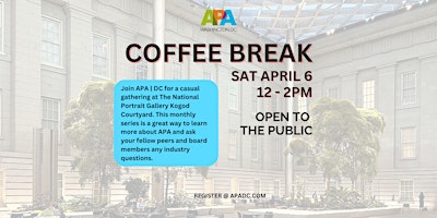 Primaire afbeelding van APA | DC Coffee Break - April 2024!