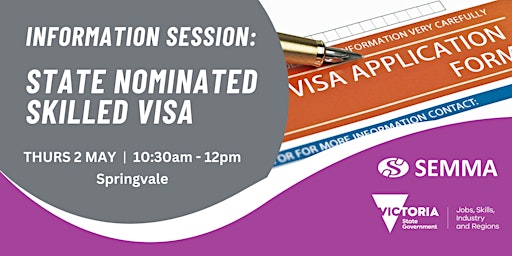 Imagem principal do evento State Nominated Skilled Visa Information Session