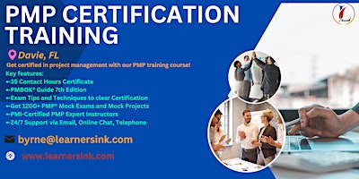 PMP Classroom Training Course In Davie, FL primary image