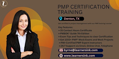 PMP Classroom Training Course In Denton, TX primary image