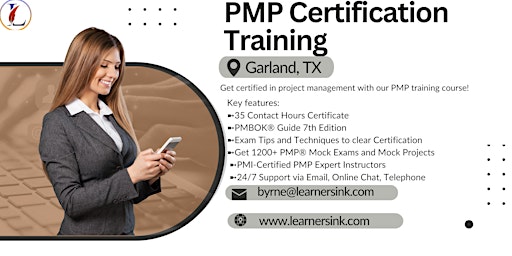 PMP Classroom Training Course In Garland, TX primary image