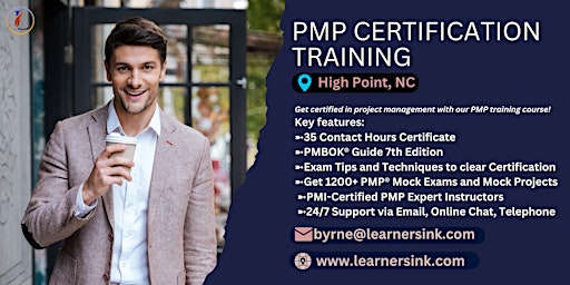 Primaire afbeelding van PMP Classroom Training Course In High Point, NC