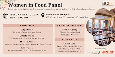 Imagen principal de 2024 BCFT - Women in Food - Panel Session