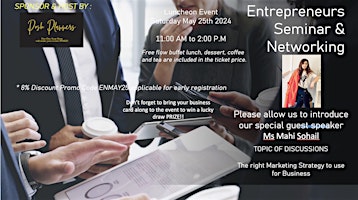 Image principale de Entrepreneurs Seminar & Networking