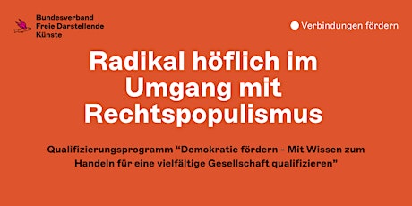 Workshop "Radikal höflich im Umgang mit Rechtspopulismus"