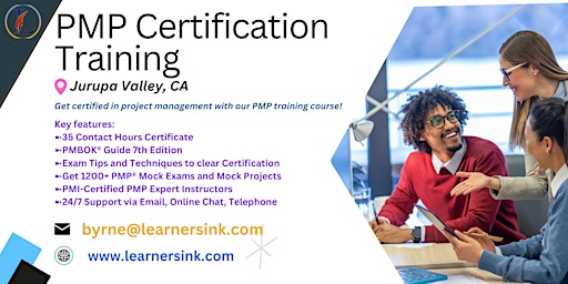 PMP Classroom Training Course In Jurupa Valley, CA primary image