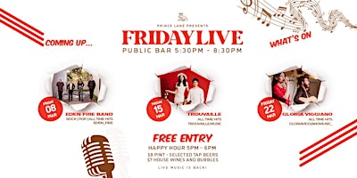 Imagem principal do evento FRIDAY LIVE AT PRINCE LANE