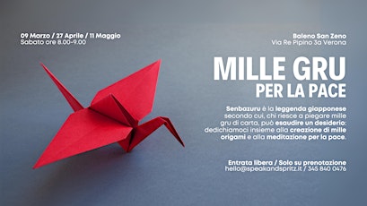 Mille gru per la pace | Creazione di origami e meditazione per la pace