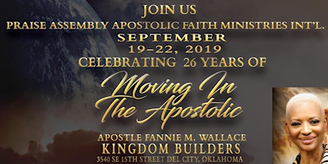 Celebrating 26 years of Moving In the Apostolic primary image