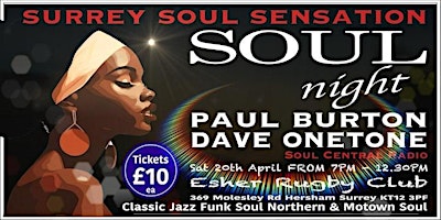 Hauptbild für Surrey Soul Sensation  - Club Night