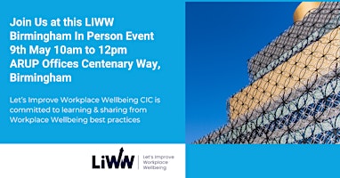 Imagem principal do evento Let's Improve Workplace Wellbeing Birmingham LIVE