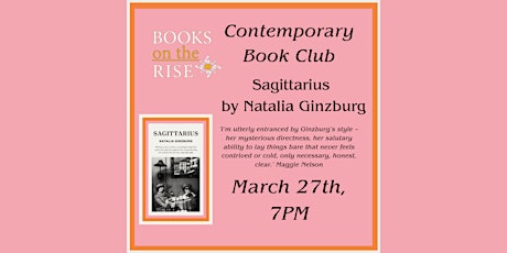 Contemporary Book Club - Sagittarius by Natalia Ginzburg primary image